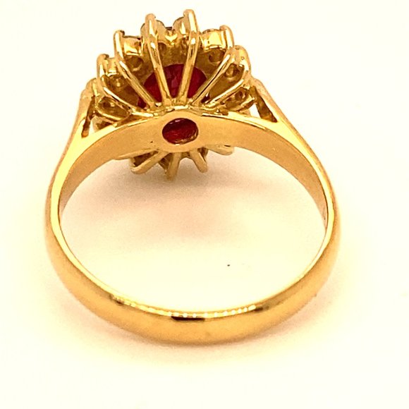 Certified Ruby 2.80ct Diamonds Solid 18K Gold Ring - Picture 5 of 8